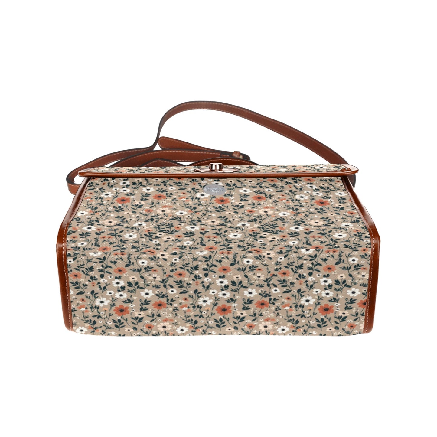 Waterproof Canvas Bag-Brown (All Over Print) (1641)