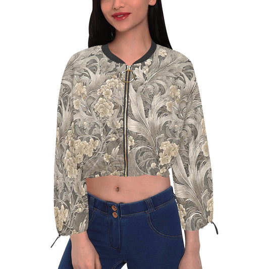 Women's Chiffon Cropped Jacket (Model H30)