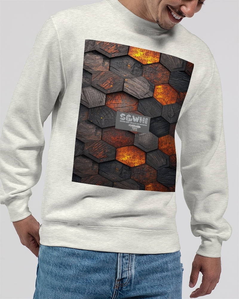 Cool stone hexagon patten 3D Unisex Premium Crewneck Sweatshirt | Lane Seven