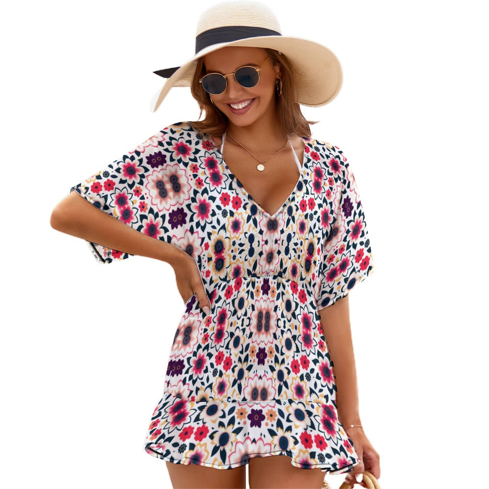 Ladies Thin Short Sleeve One Piece Dress