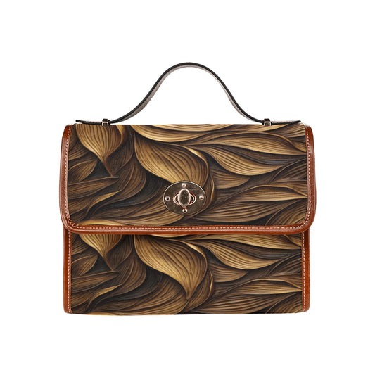 Waterproof Canvas Bag-Brown (All Over Print) (1641)