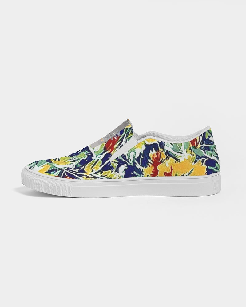 Painted floor design Women's Slip-On Canvas Shoe