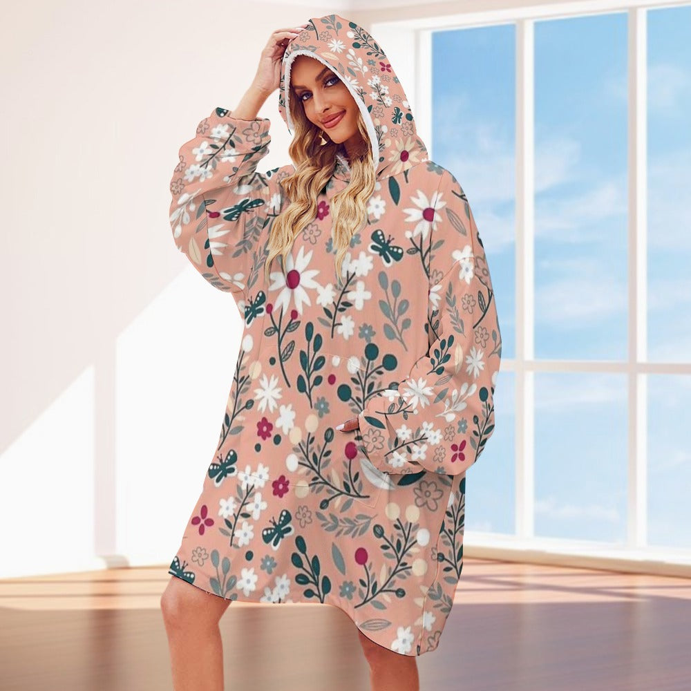 Women's Adult Hooded Blanket Shirt