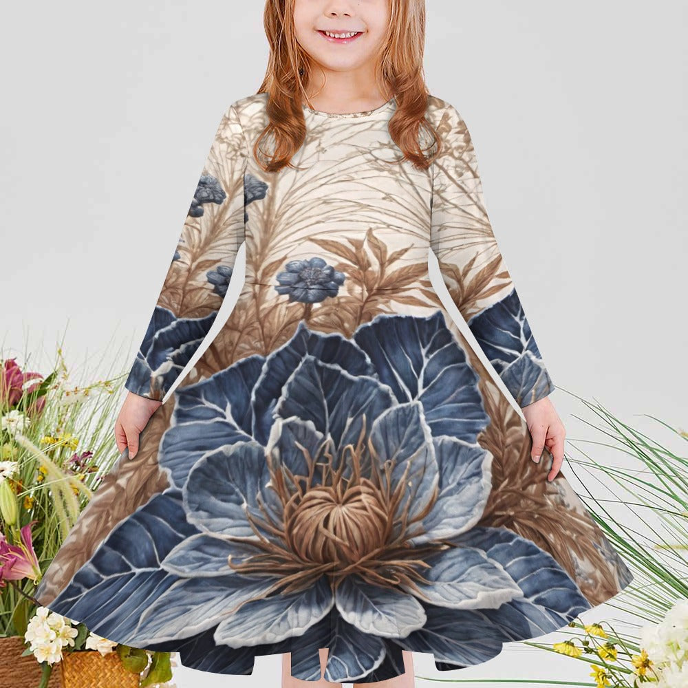 Girls' long sleeve dress