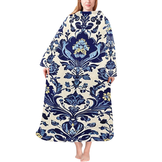 Blanket Robe with Sleeves for Adults