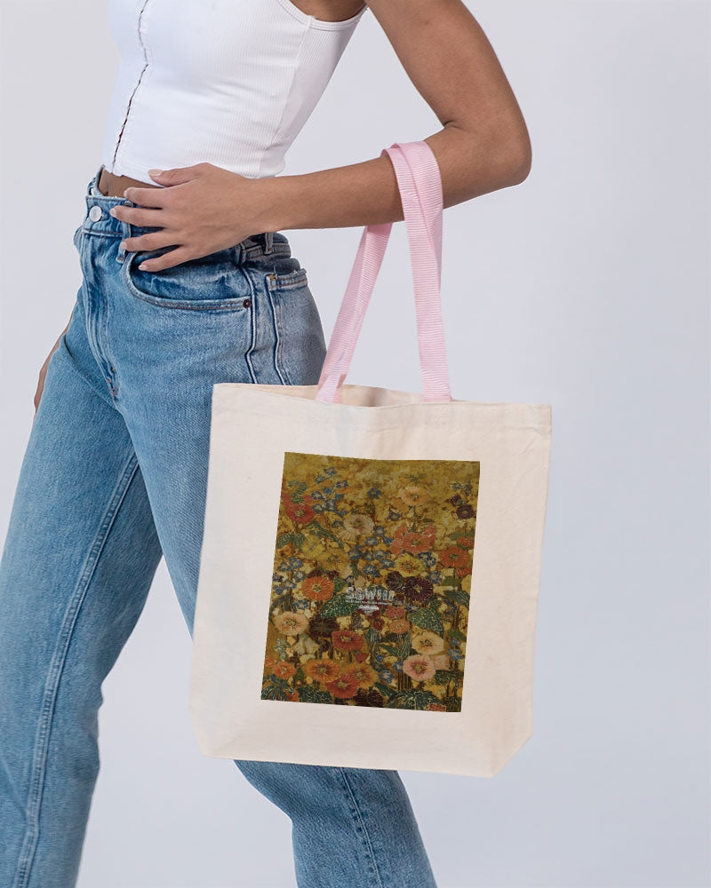 Autumn play Canvas Tote with Contrast-Color Handles | Q-Tees