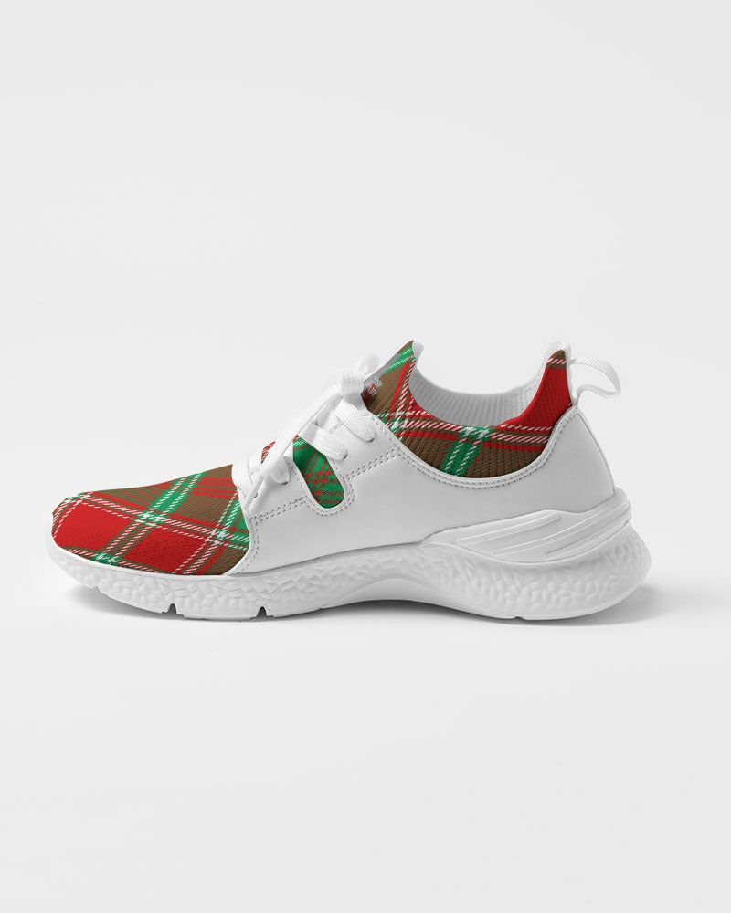 Red & Green cross pattern Men's Two-Tone Sneaker