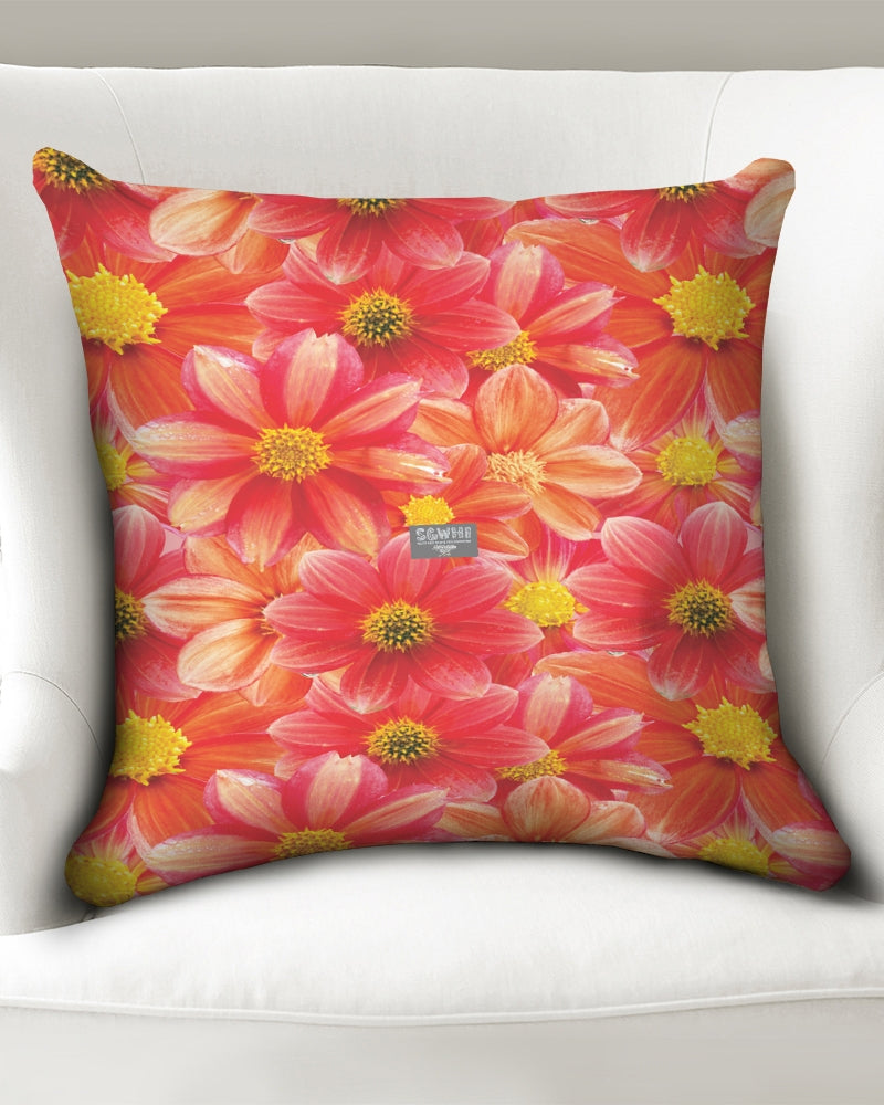 Beautiful blood orange flower design Throw Pillow Case 20"x20"