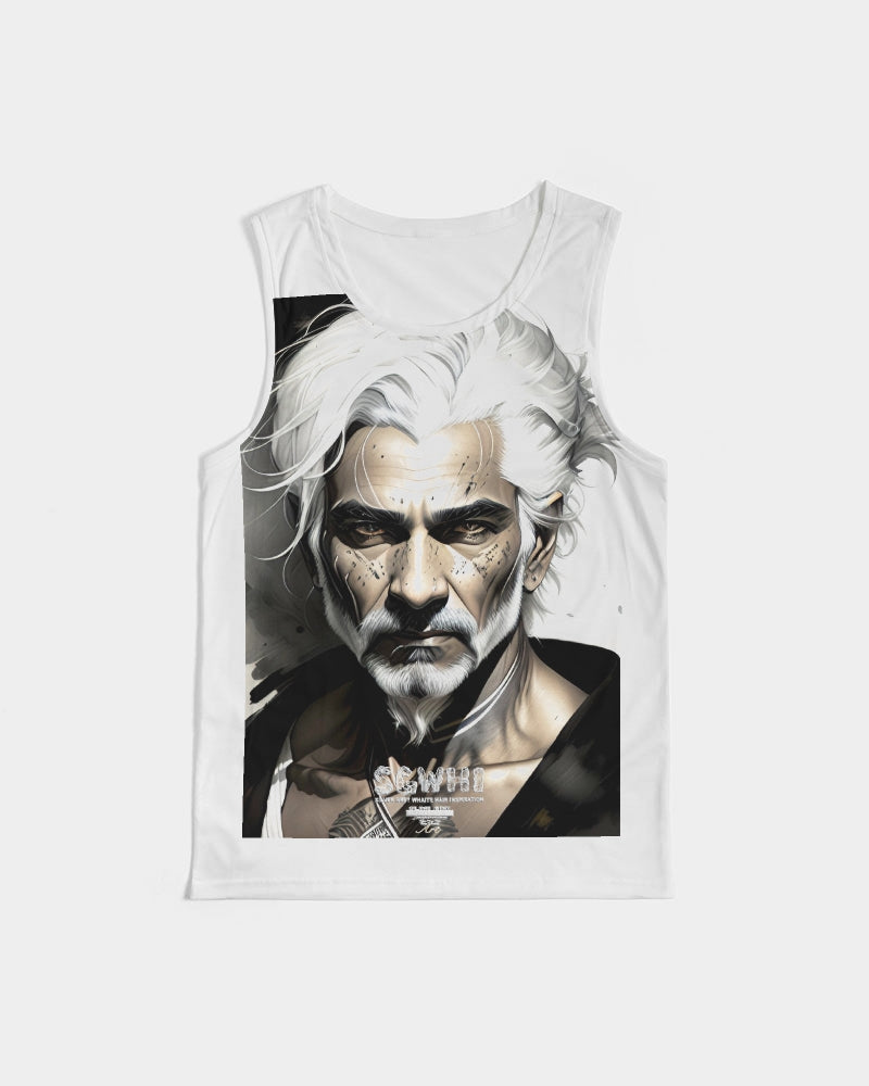 Handsome Silver grey Indian ink Portrait Men's All-Over Print Sport Tank