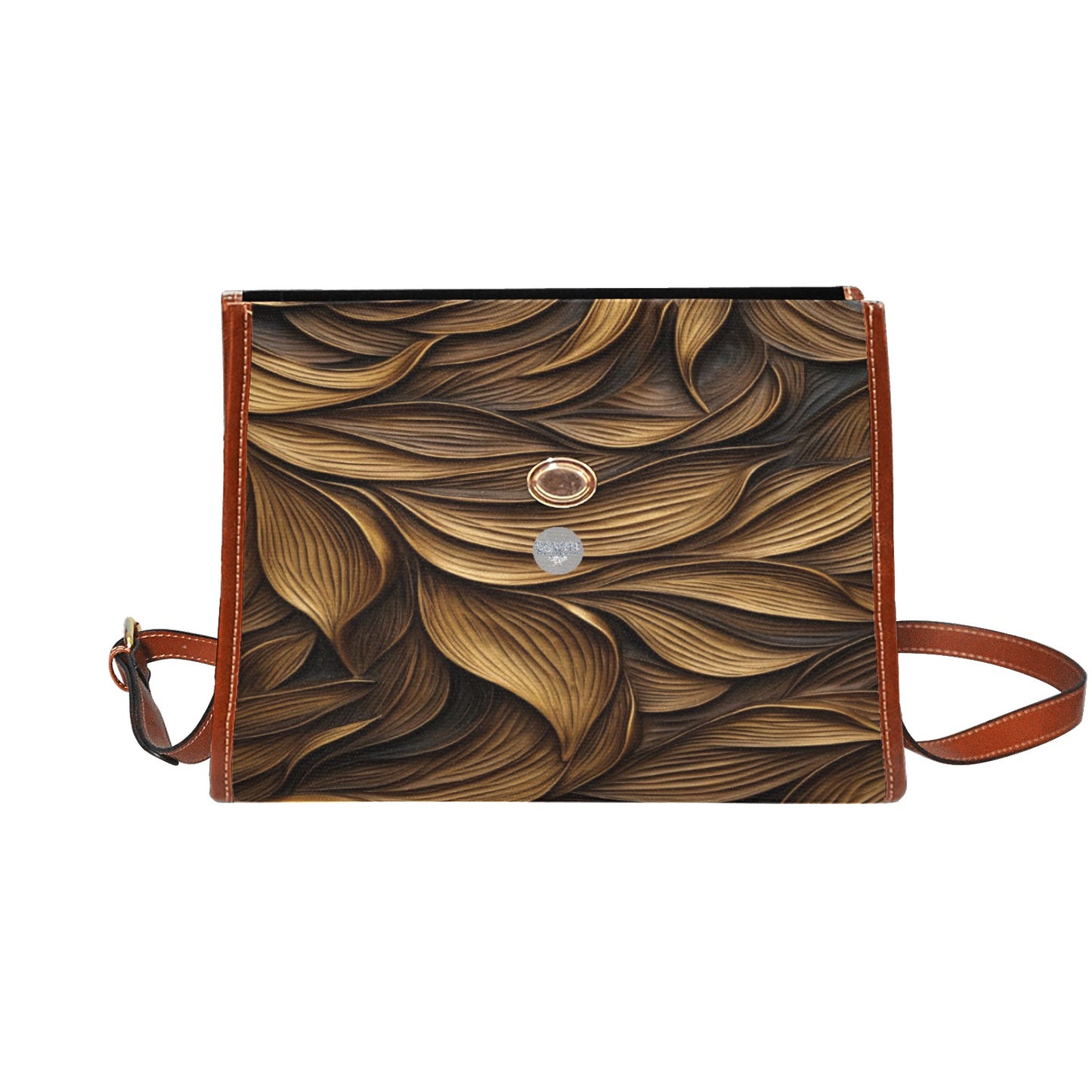 Waterproof Canvas Bag-Brown (All Over Print) (1641)