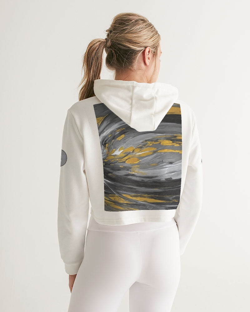 Black Sister Collection [Part 1 ] Women's All-Over Print Cropped Hoodie