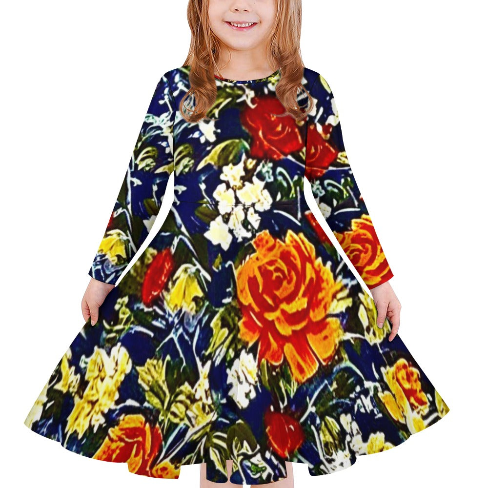 Girls' long sleeve dress