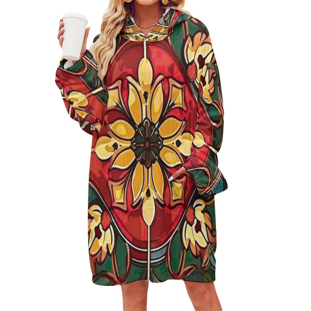 Women's Adult Hooded Blanket Shirt