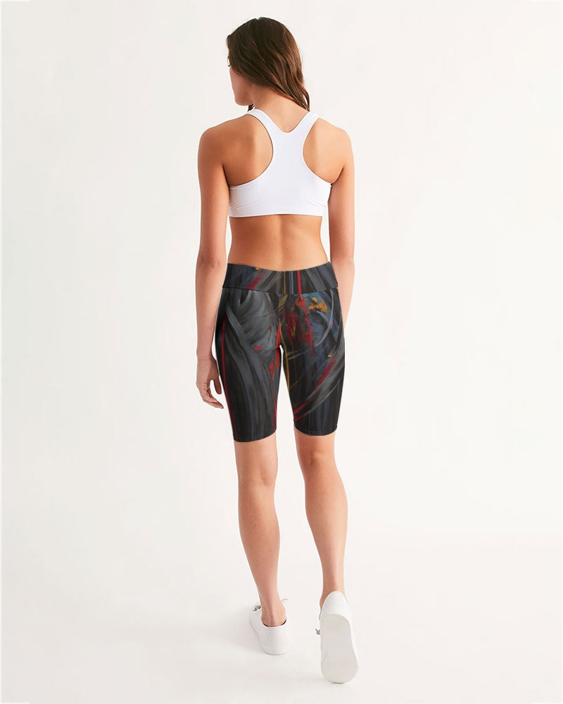 Asian collection [Part 1] Women's All-Over Print Mid-Rise Bike Shorts