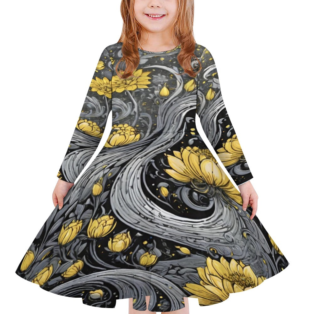 Girls' long sleeve dress