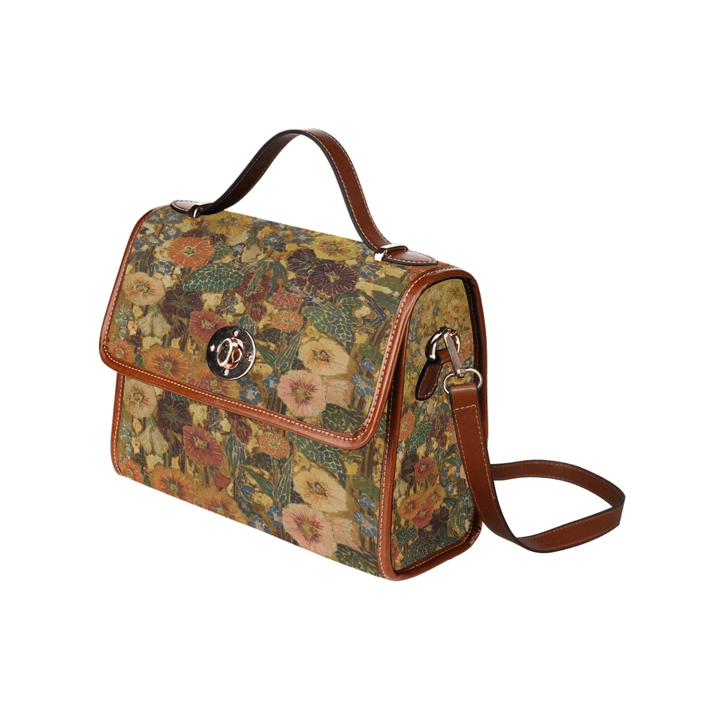 Waterproof Canvas Bag-Brown (All Over Print) (1641)