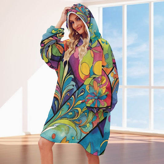 Women's Adult Hooded Blanket Shirt