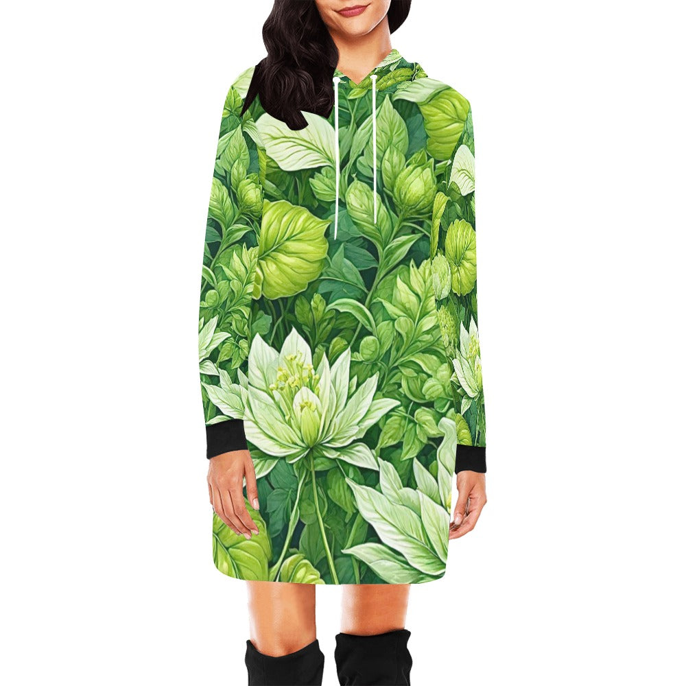 Women's All Over Print Hoodie Mini Dress (H27)