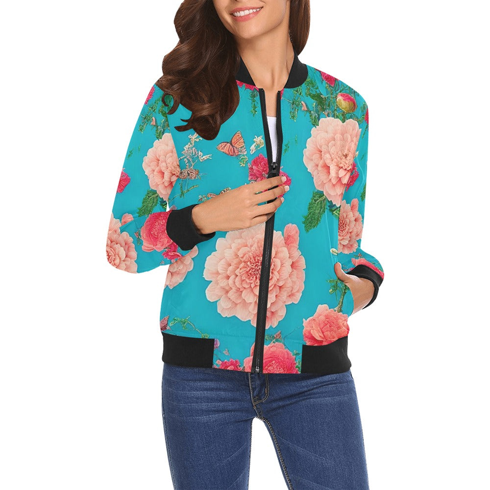 All Over Print Bomber Jacket for Women ( H19)