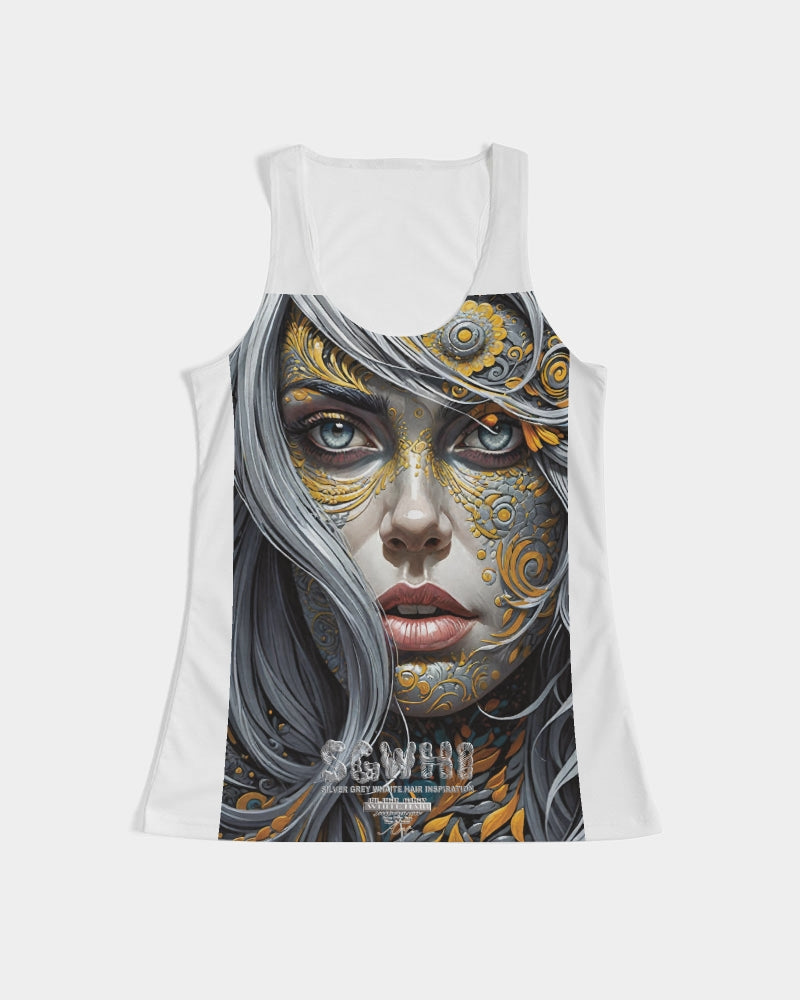 Sweet Silver Yellow Flower Grey Hair sister.[Part three] Women's All-Over Print Tank