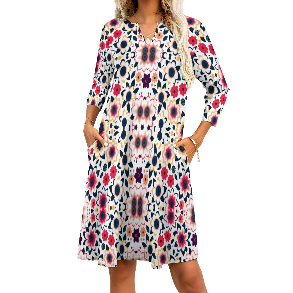 7-point sleeve dress