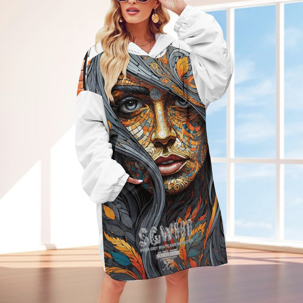 Women's Adult Hooded Blanket Shirt