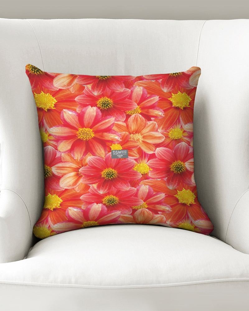 Beautiful blood orange flower design Throw Pillow Case 16"x16"