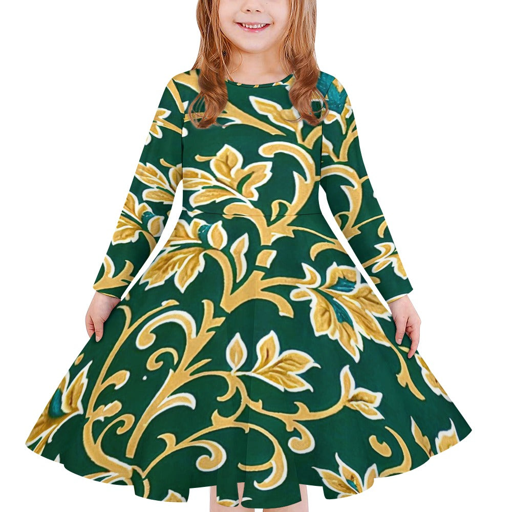 Girls' long sleeve dress