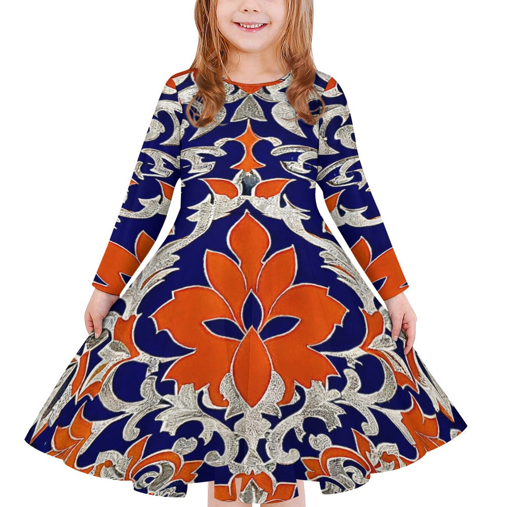 Girls' long sleeve dress