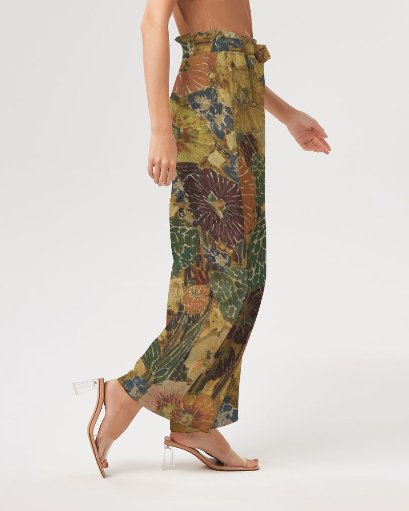 Autumn play Women's All-Over Print High-Rise Wide Leg Pants