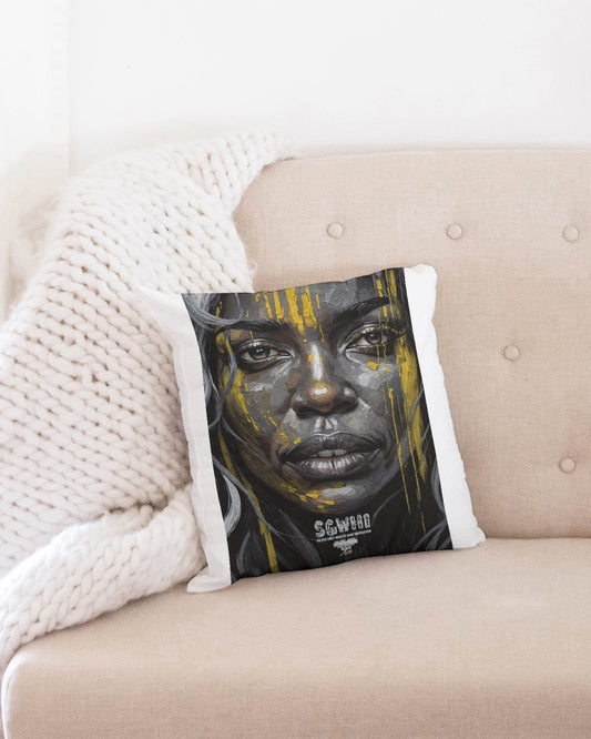 Black Sister Collection [Part 3 ] Throw Pillow Case 16"x16"