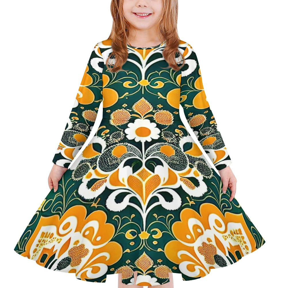 Girls' long sleeve dress