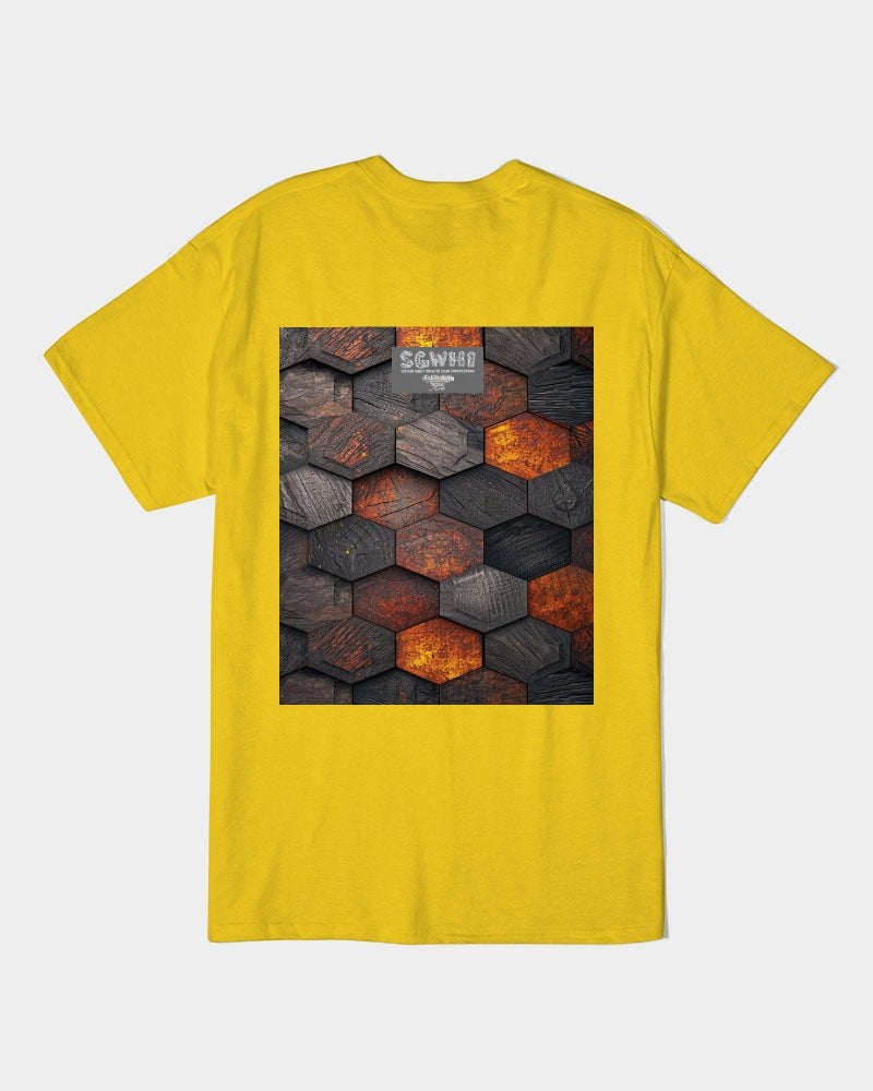 Cool stone hexagon patten 3D Unisex Heavy Cotton T-Shirt | Gildan