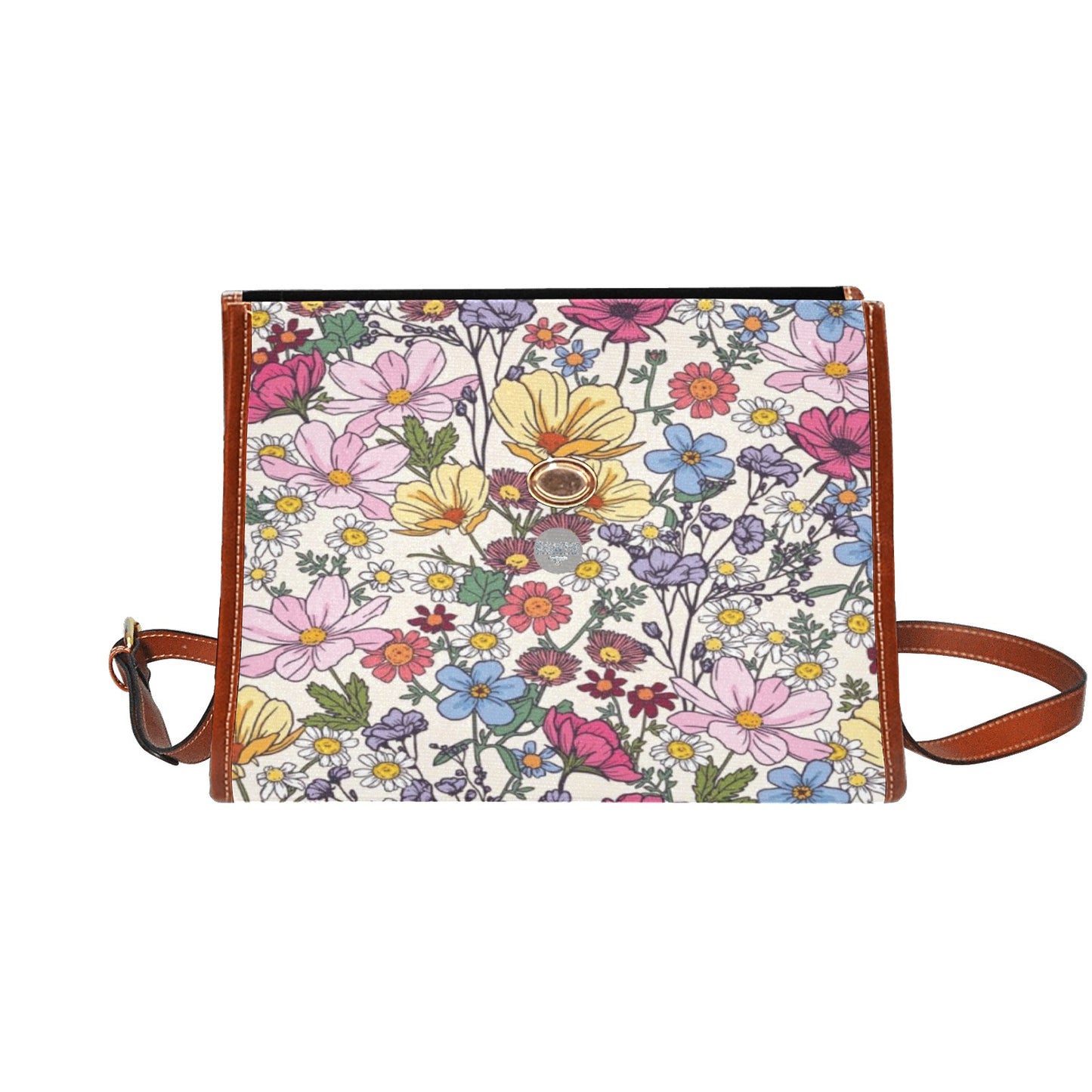 Waterproof Canvas Bag-Brown (All Over Print) (1641)