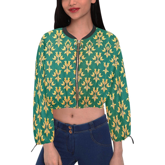 Women's Chiffon Cropped Jacket (Model H30)