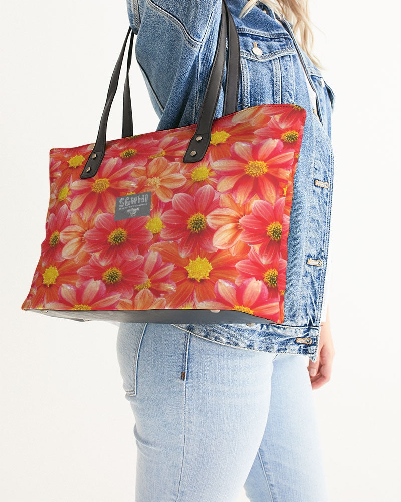 Beautiful blood orange flower design Stylish Tote