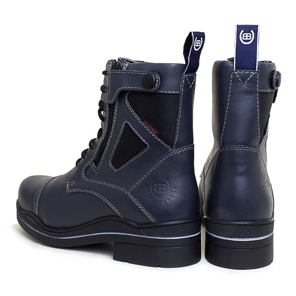 Kentucky Storm Waterproof Jodhpur Boots - Polished Navy