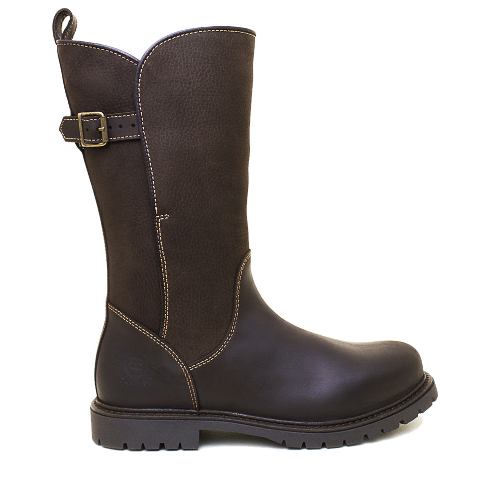 Quebec Waterproof Zip Up Mid Calf Boots - Brown