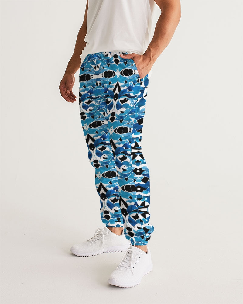 Blue Abstract pattern design Men's Track Pants