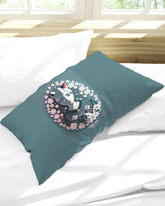 Silverfox flower Queen Pillow Case