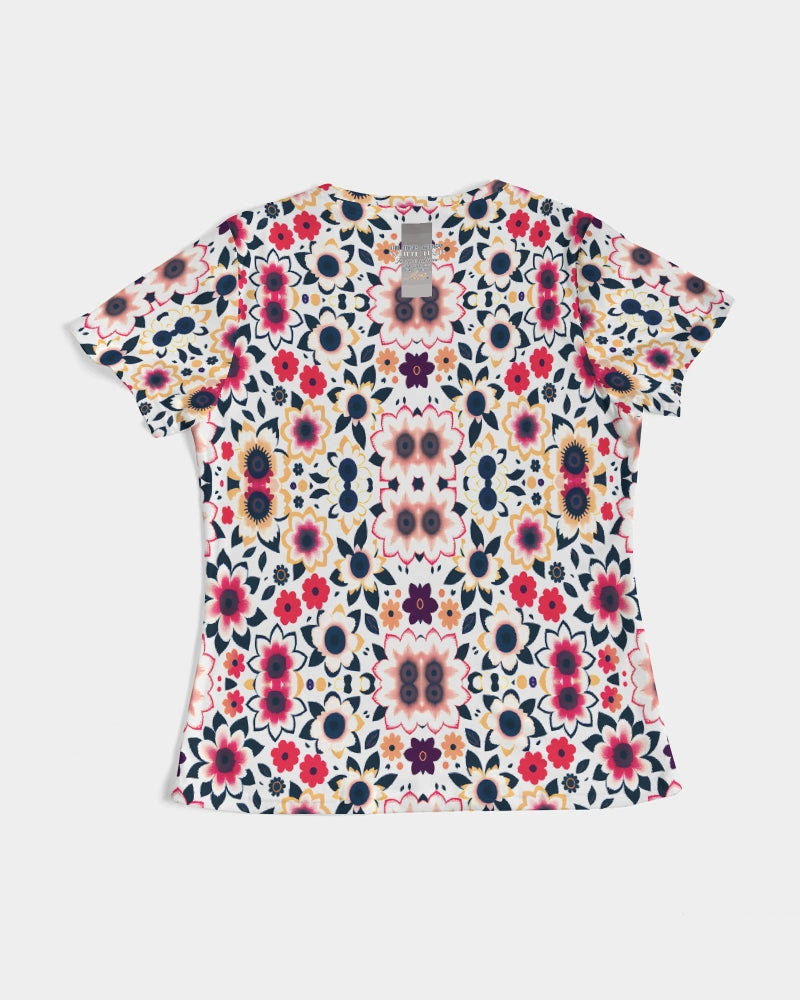 Abstract flower pattern Women's All-Over Print Tee