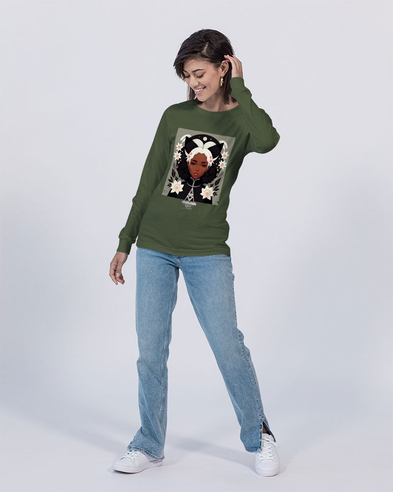 Nubian girl silver fox Unisex Jersey Long Sleeve Tee | Bella + Canvas