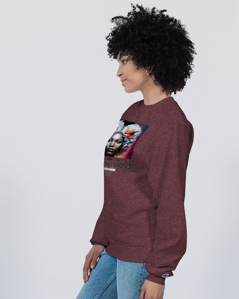 Promoting black women with silver grey hair Unisex Sweatshirt | Champion