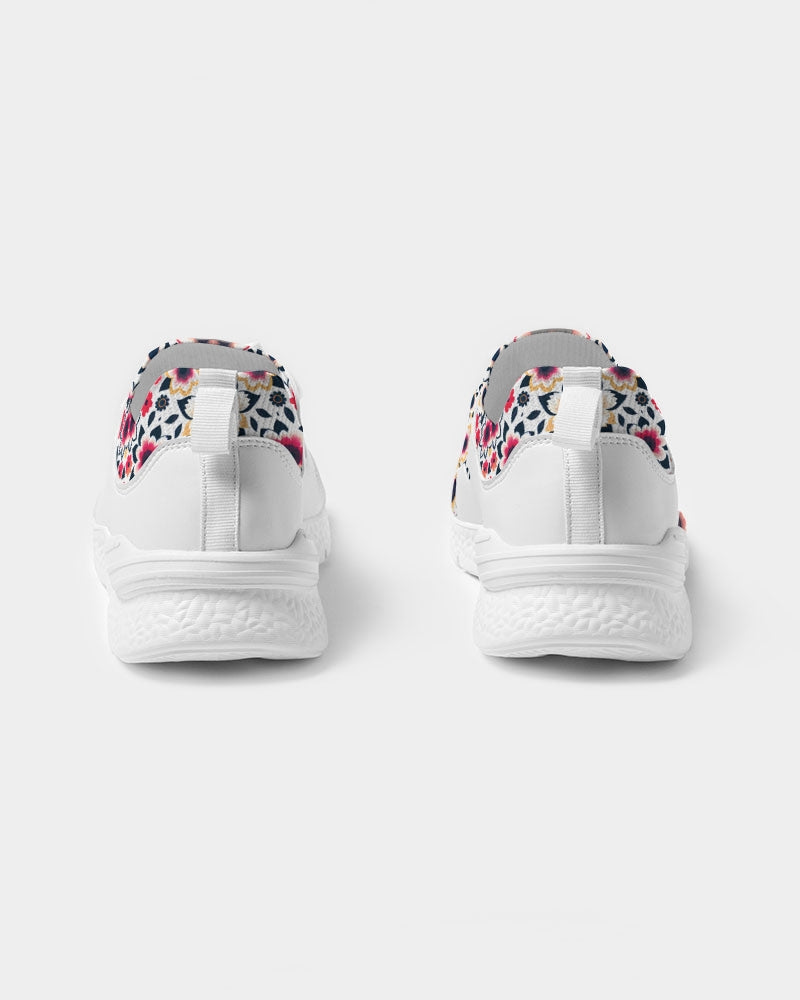 Abstract flower pattern Women's Two-Tone Sneaker