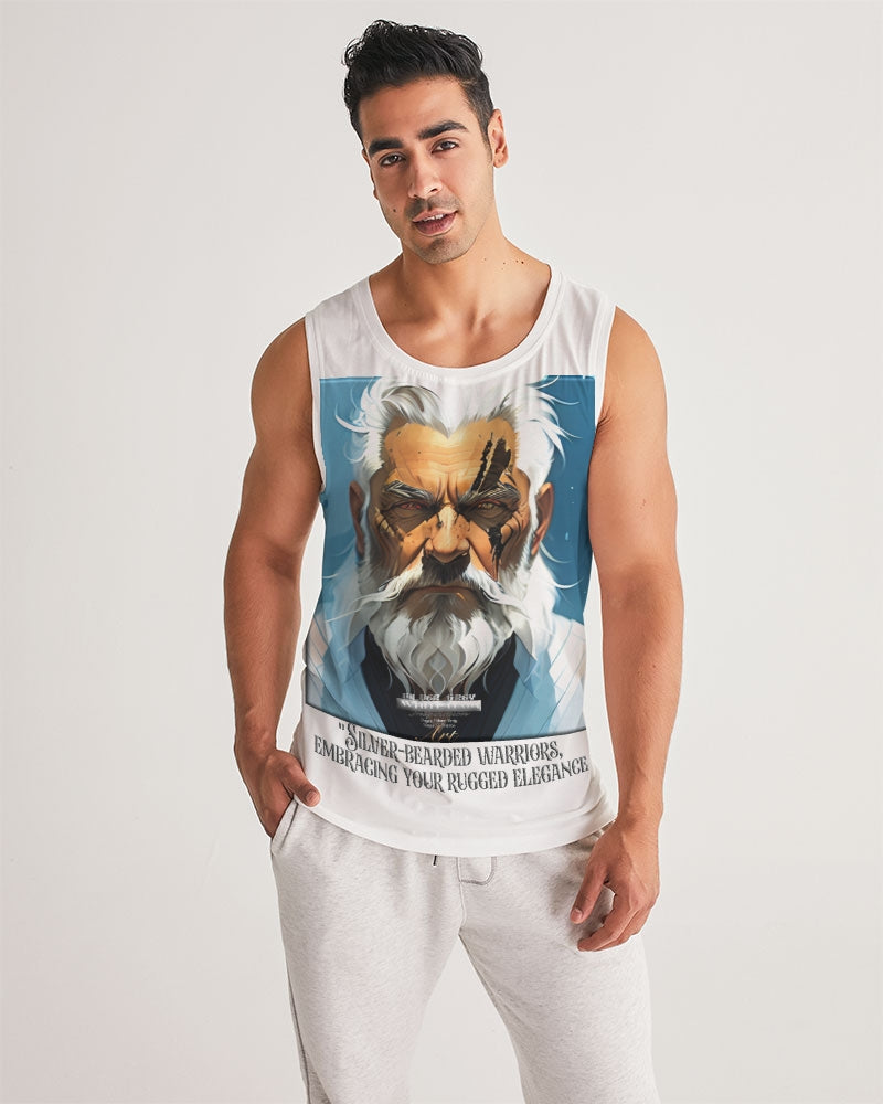 Silver bearded warrior Men's Sports Tank