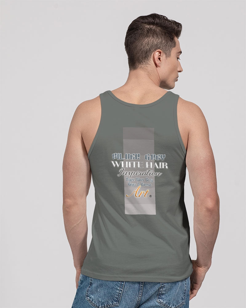 Black gentleman Silverfox Unisex Jersey Tank | Bella + Canvas