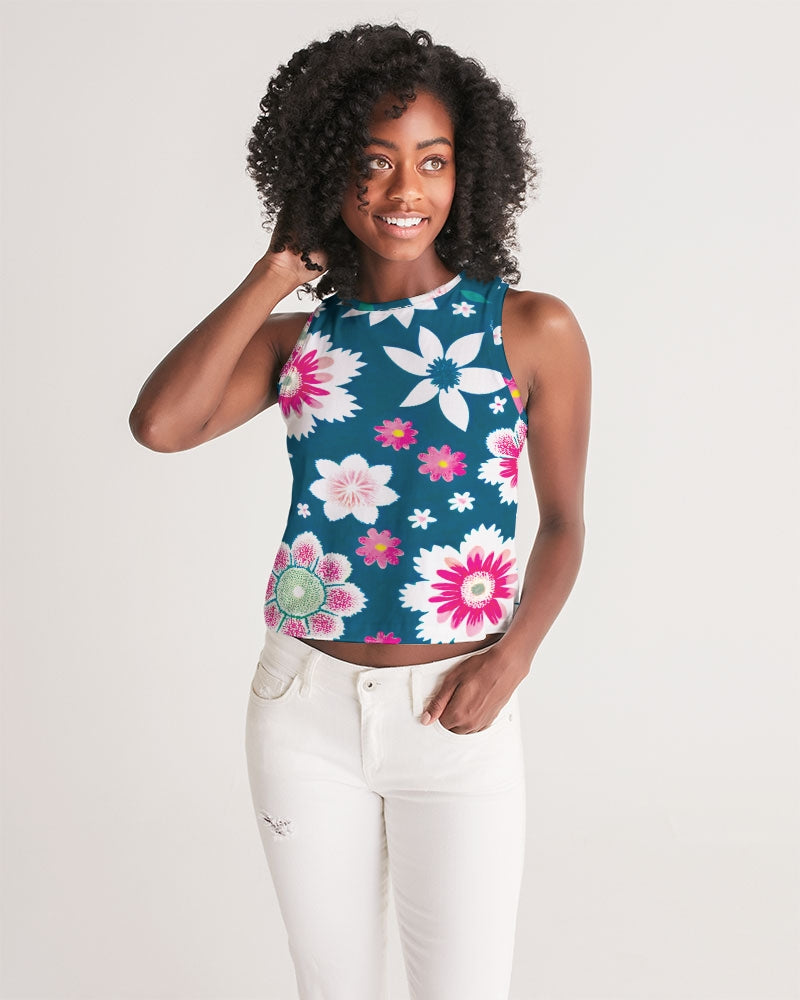 Beautiful floral pattern Women's All-Over Print Cropped Tank