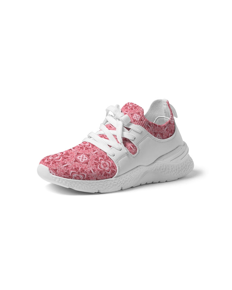 Silver grey white hair inspiration pink abstract Women's Two-Tone Sneaker