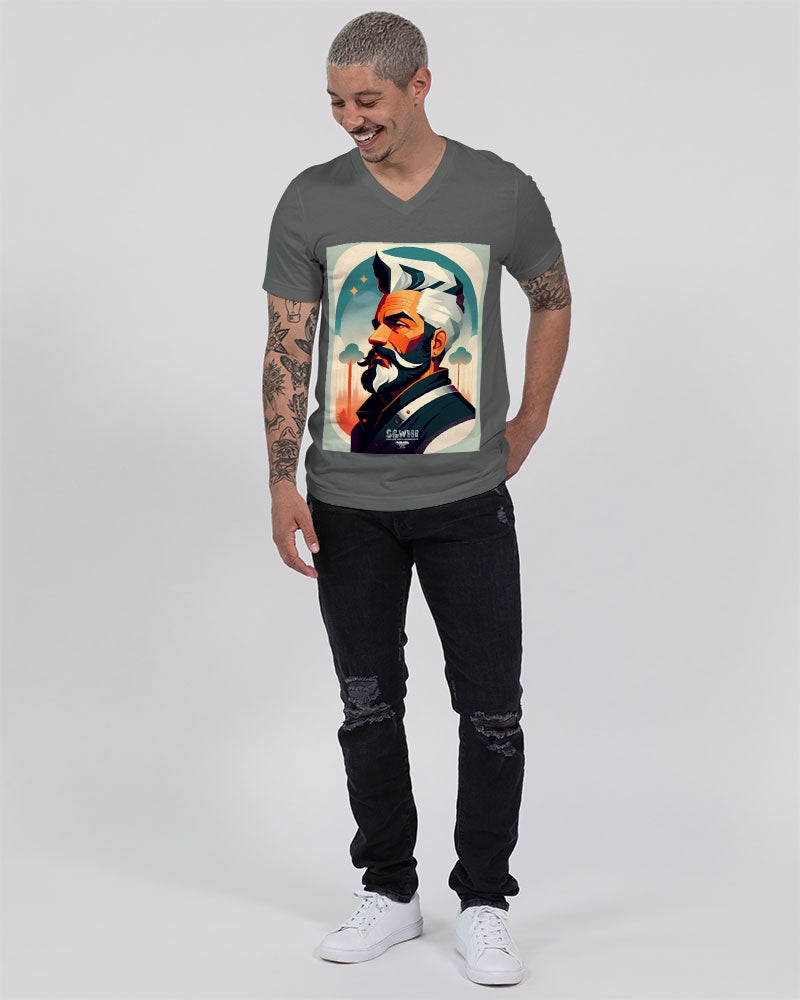 New silver grey Man style Unisex Jersey V-Neck Tee | Bella + Canvas