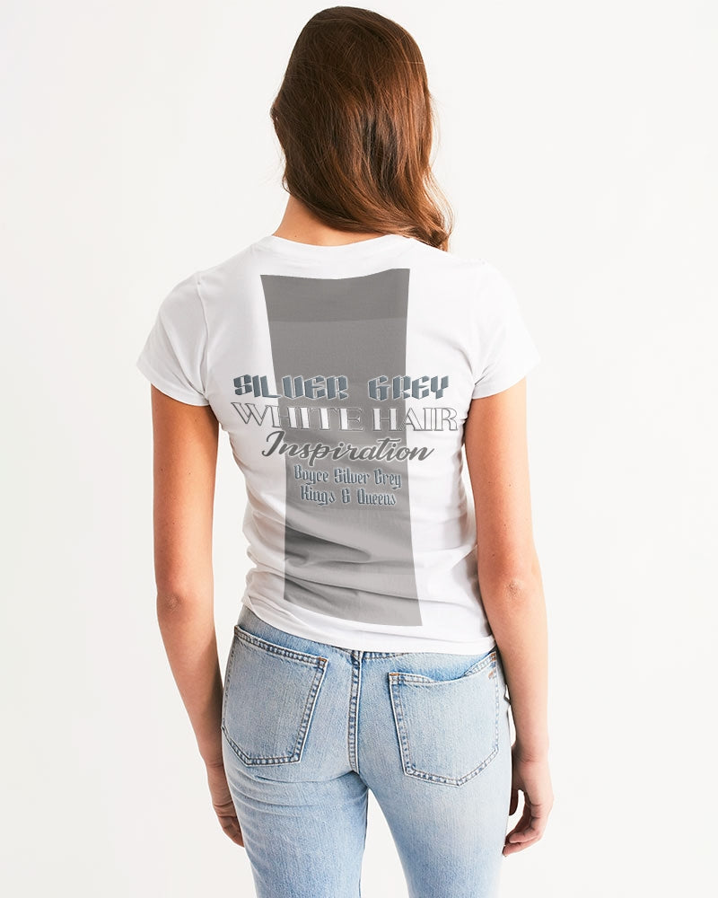 Promoting Indian women with silver grey hair Women's Tee